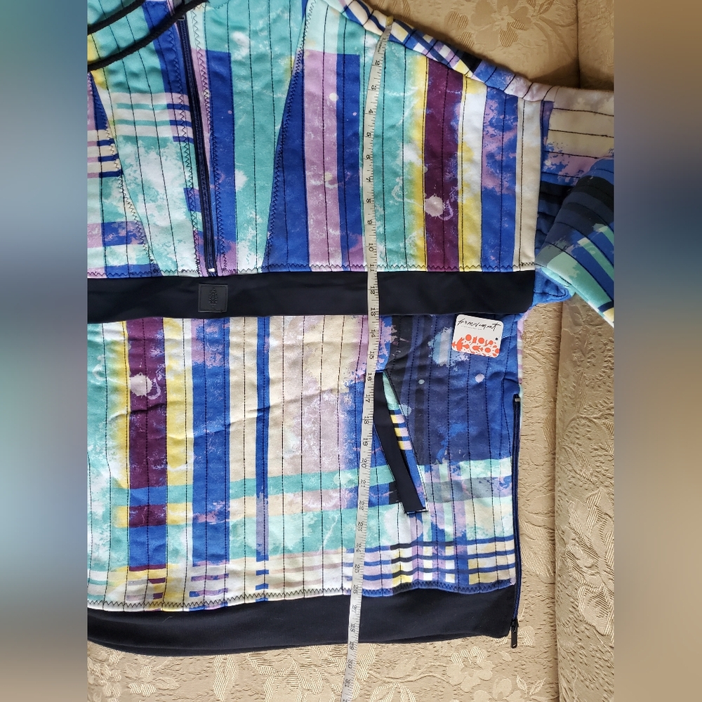 FP Movement Fast Times Hoodie/Beach Plaid Blue - Picture 12 of 14